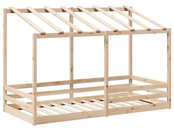 VidaXL tömör fenyőfa gyerekágy tetővel 90 x 200 cm