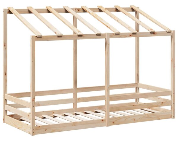 VidaXL tömör fenyőfa gyerekágy tetővel 90 x 190 cm