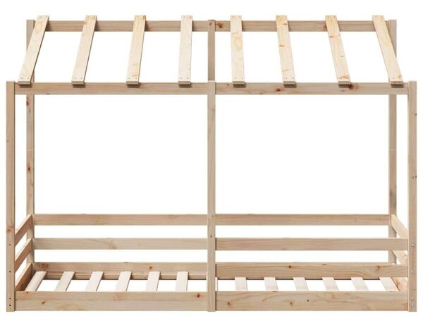 VidaXL tömör fenyőfa gyerekágy tetővel 90 x 190 cm