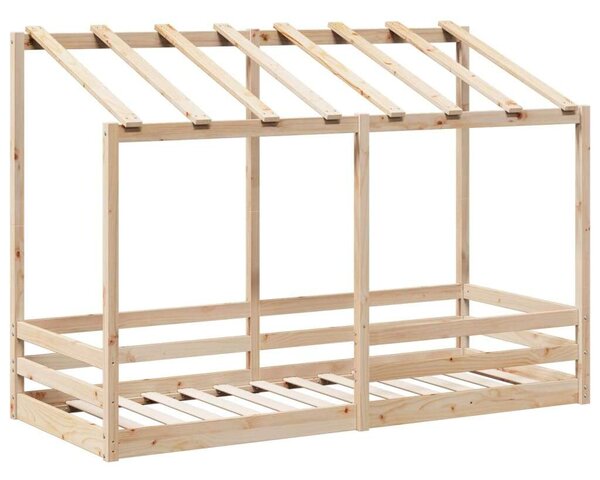 VidaXL tömör fenyőfa gyerekágy tetővel 90 x 190 cm