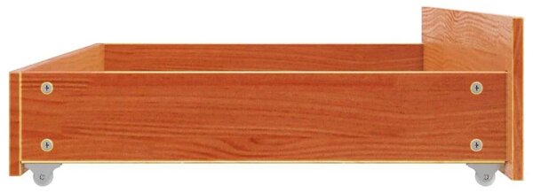 VidaXL Ágyneműtartó Fiók - Tömör Fenyőfa - 4 db - 95x57x18 cm