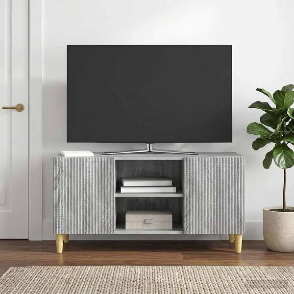 TV szekrény 102 x 34,5 x 50 cm Szürke Sonoma Szerelt Fa