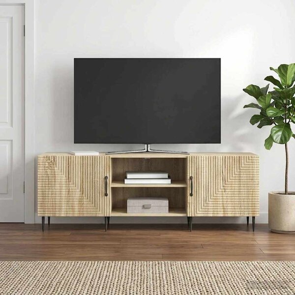 TV szekrény 150 x 31 x 50 cm Sonoma Tölgy Szerelt Fa