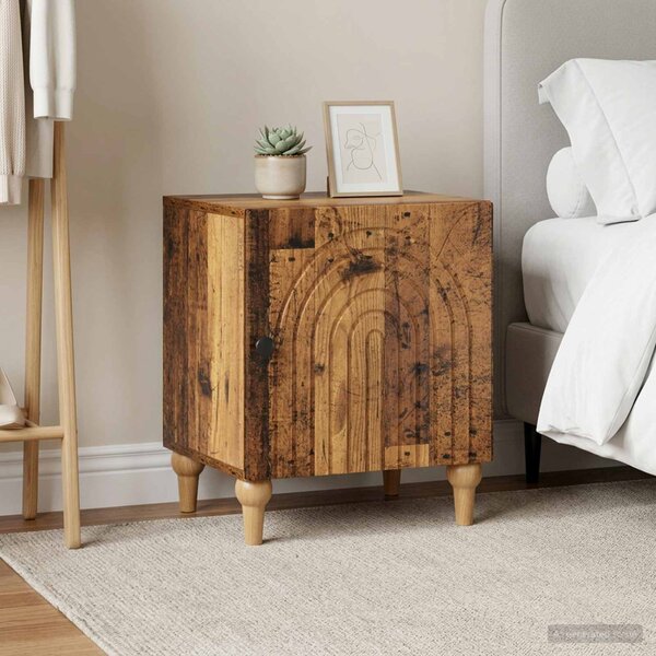 Éjjeliszekrény 2 db Antik Fa 43 x 34,5 x 50 cm Szerelt Fa