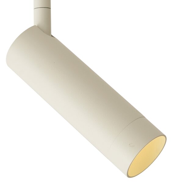Modern bézs spotlámpa fehérrel 1 fázisú sínrendszerhez GU10 35mm - Slimline Uzzy