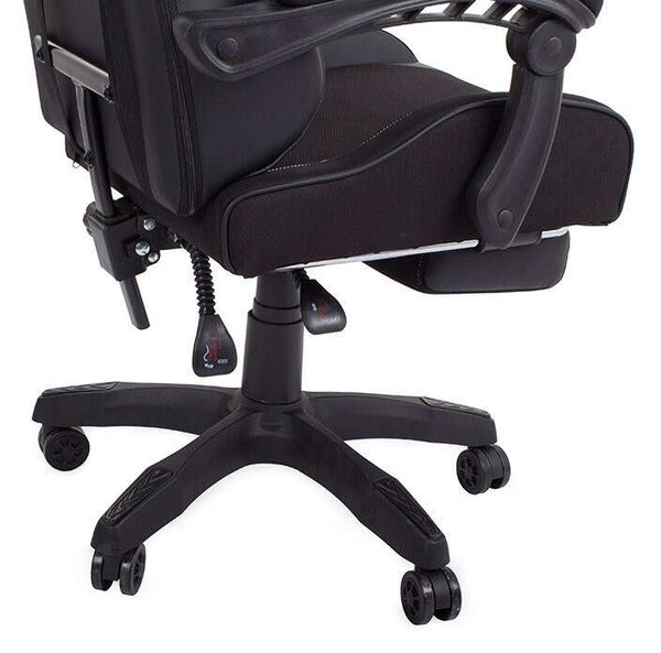 Állítható, kényelmes számítógépes gamer szék, 63x63x118/216 cm, fekete