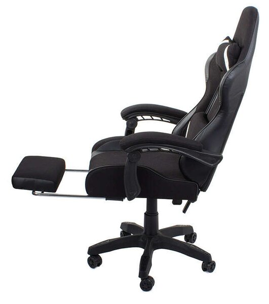 Állítható, kényelmes számítógépes gamer szék, 63x63x118/216 cm, fekete