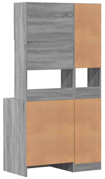 Konyhaszekrény - Szürke Sonoma Fa - 95x50x180 cm