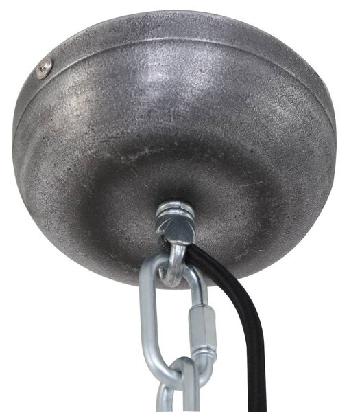 Steinhauer Bikkel függesztéklámpa, Ø 42 cm, fekete, fém, üveg, E27, dimmelhető, Fekete, Konyha, fém, Indusztriális dizájn
