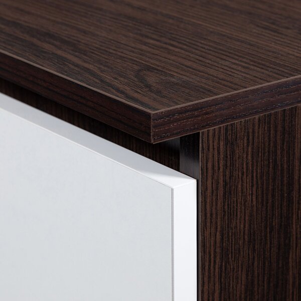 AKORD CLP K140 Komód Wenge-Fehér 8 Fiókos Laminált