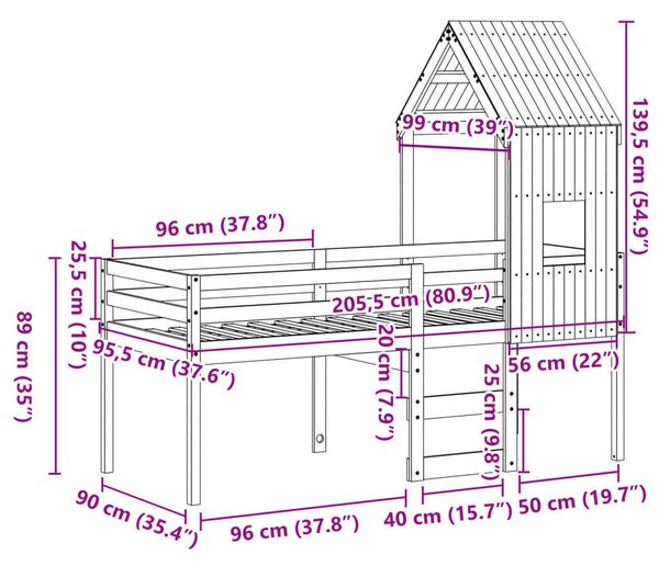 Vidám Faházágy - Gyermekágy - 90x200 cm