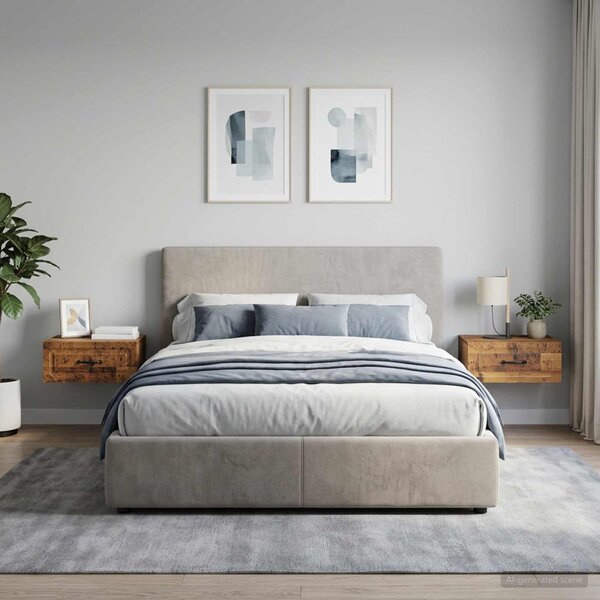 Fali éjjeli szekrény 2 db Antik Fa 49 x 34,5 x 20 cm Szerelt Fa