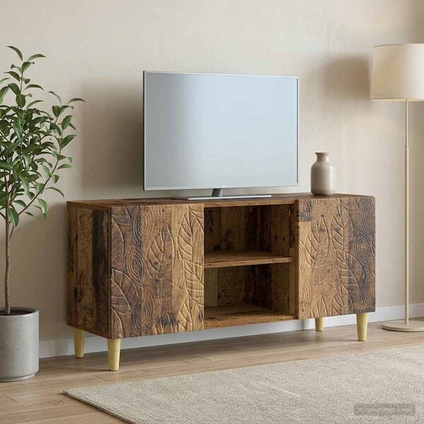 TV szekrény 102 x 34,5 x 50 cm Antik Fa Szerelt Fa