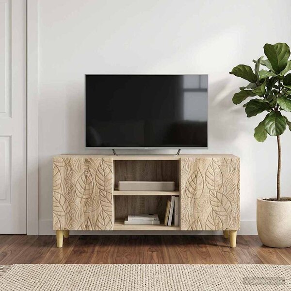 TV szekrény 102 x 34,5 x 50 cm Sonoma Tölgy Szerelt Fa