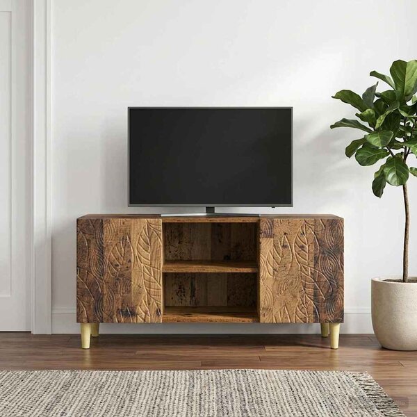 TV szekrény 102 x 34,5 x 50 cm Antik Fa Szerelt Fa
