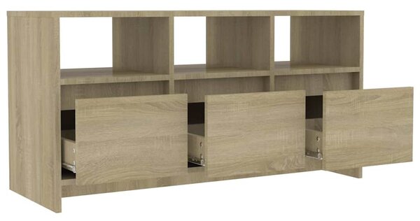 Sonoma tölgy színű szerelt fa TV-szekrény 102x37,5x52,5 cm