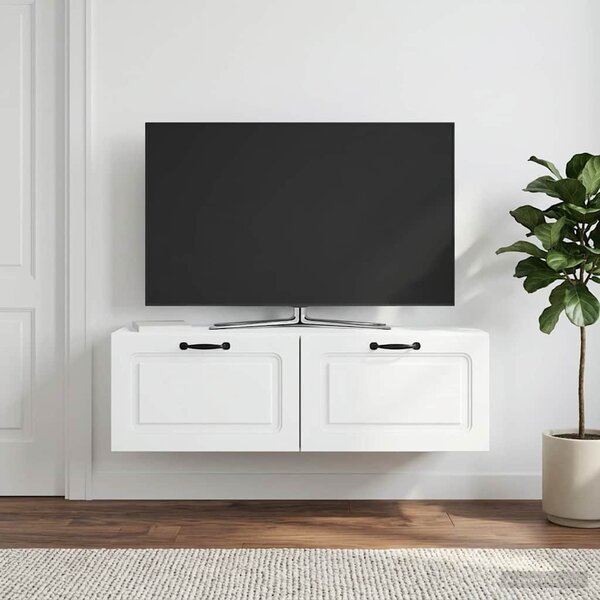 Fali TV szekrény Fehér 98 x 31 x 30 cm Szerelt Fa