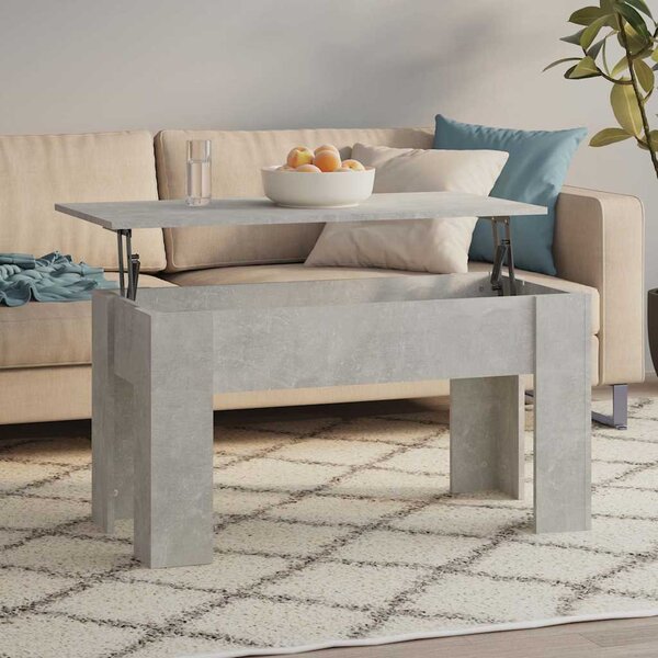 Betonszürke szerelt fa dohányzóasztal 101 x 49 x 52 cm