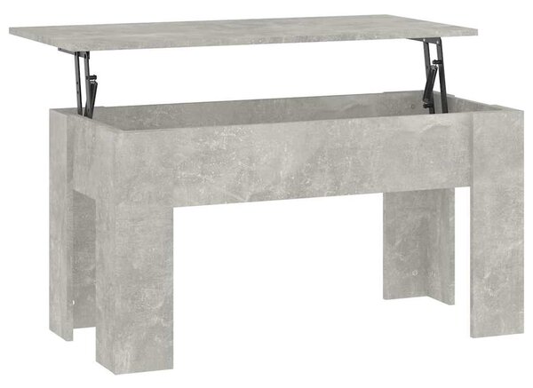 Betonszürke szerelt fa dohányzóasztal 101 x 49 x 52 cm