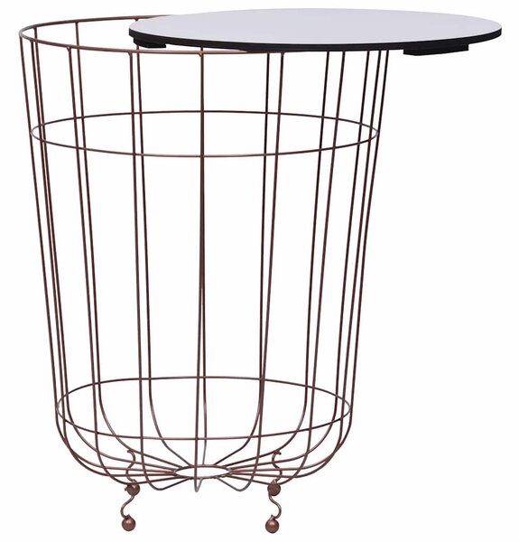 Aranyszínű dohányzóasztal Ø 40 cm