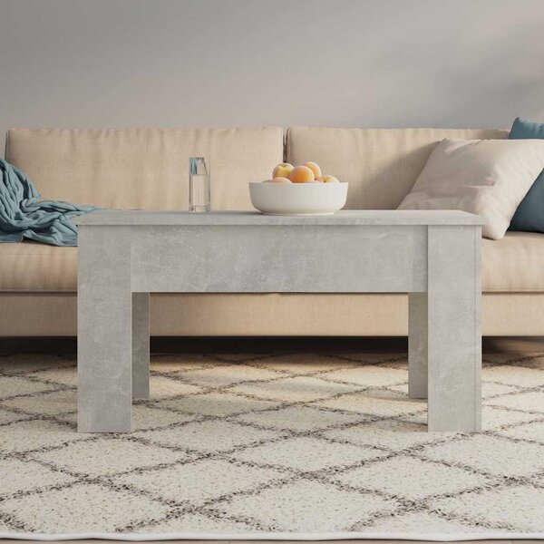 Betonszürke szerelt fa dohányzóasztal 101 x 49 x 52 cm