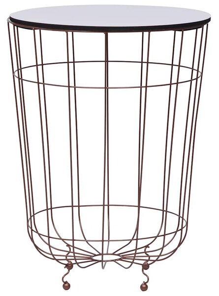 Aranyszínű dohányzóasztal Ø 40 cm
