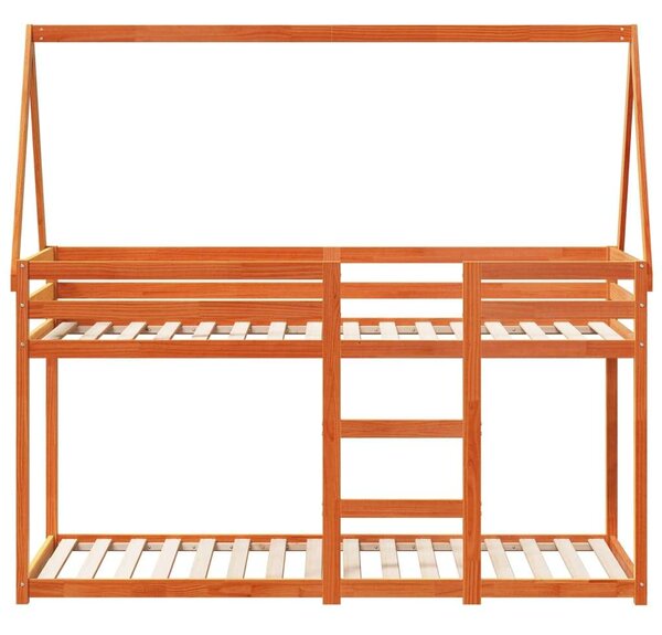Vidám Faház Emeletes Ágy - 80x200 cm