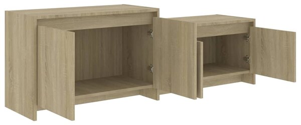 Sonoma tölgy színű szerelt fa TV-szekrény 146,5x35x50 cm