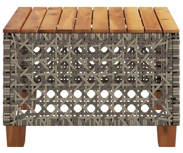 VidaXL Kerti Asztal - Polyrattan - Akácfa - 55x55 cm