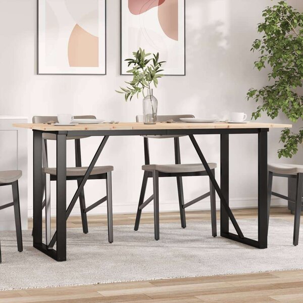 VidaXL Étkezőasztal - Tömör Fenyőfa - 160x80 cm