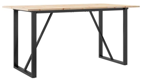 VidaXL Étkezőasztal - Tömör Fenyőfa - 160x80 cm