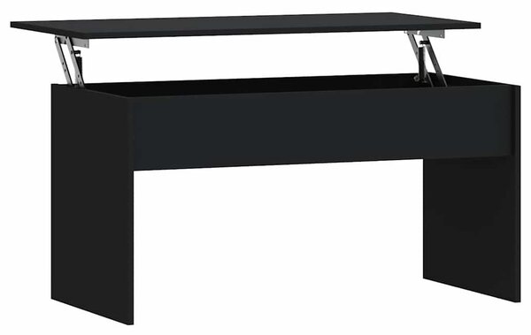 Fekete szerelt fa dohányzóasztal 102 x 50,5 x 52,5 cm