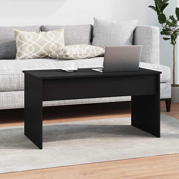 Fekete szerelt fa dohányzóasztal 102 x 50,5 x 52,5 cm