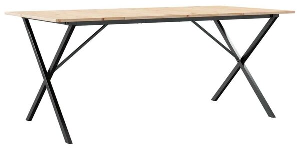 Fenyőfa Étkezőasztal - X-vázas - 180x90x75 cm