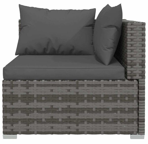4 részes szürke polyrattan kerti ülőgarnitúra párnákkal