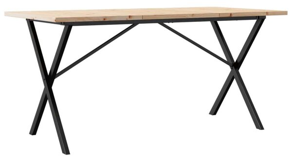 Fenyőfa Étkezőasztal - X-váz - 160x80 cm