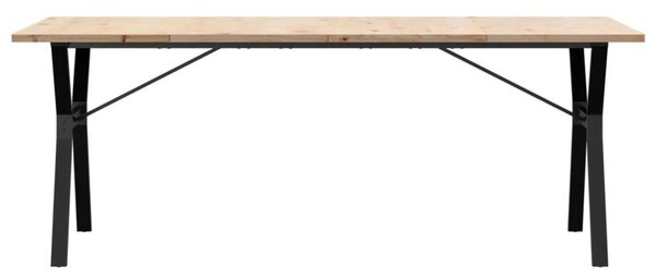 VidaXL Fenyőfa Étkezőasztal - Y-váz - 200x100 cm