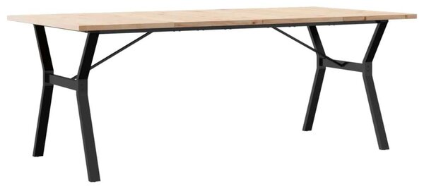VidaXL Fenyőfa Étkezőasztal - Y-váz - 200x100 cm