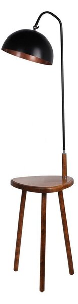 Fekete-barna állólámpa polccal fém búrával (magasság 160 cm) Table – Opviq lights
