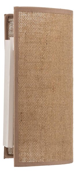 Duolla Juta fali világítás, barna, szövet, 24 cm magas, E27, dimmelhető, Barna / rozsda, Nappali / Étkező, Textil / szövet / selyem, Vidéki otthon / Rusztikus