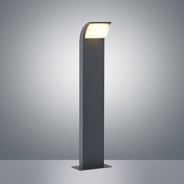 Lucande LED állólámpa Tinna, 60 cm, antracit, IP65, Fekete, Alumínium, Modern
