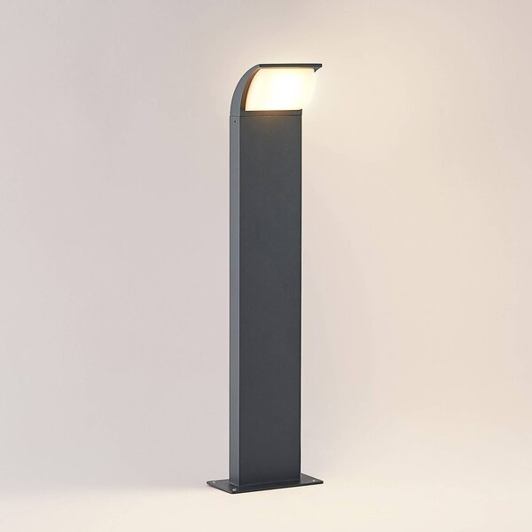 Lucande LED állólámpa Tinna, 60 cm, antracit, IP65, Fekete, Alumínium, Modern