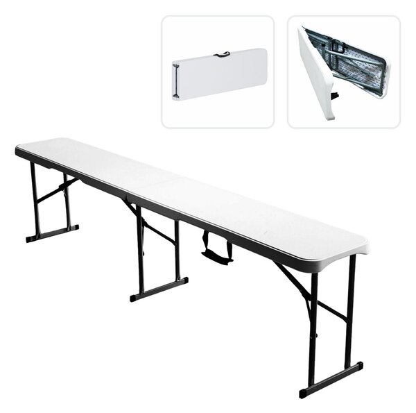 GardenLine összecsukható Kerti pad 180cm - fehér