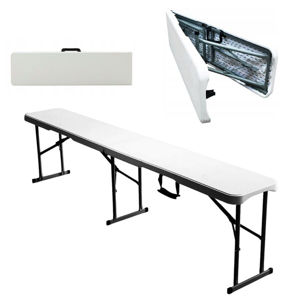 GardenLine összecsukható Kerti pad 180cm - fehér