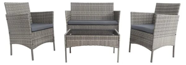 Rattan bútorkészlet MADERA - szürke