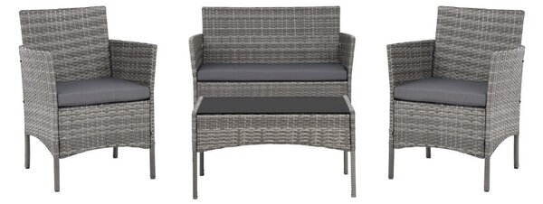 Rattan bútorkészlet MADERA - szürke
