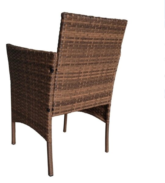 Rattan bútorkészlet MADERA - barna/szürke párnák
