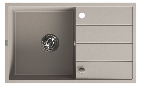Laveo Wolin, 1 rekeszes gránit mosogató 780x480x185 mm, bézs, LAV-SPW_411T