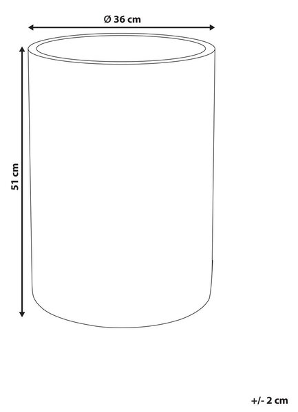 Virágcserép EUCOMMIA 36 cm Szürke