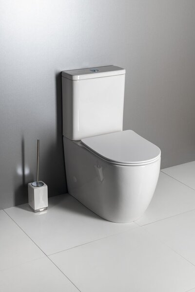 Sapho Sapho, INFINITY RIMLESS WC kombi csésze tartállyal, alsó/hátsó hulladék, fehér, PC105WR